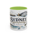 Sydney Coffee Mug | Australia Souvenir Travel Gift | Accent Color Ceramic 11oz 15oz
