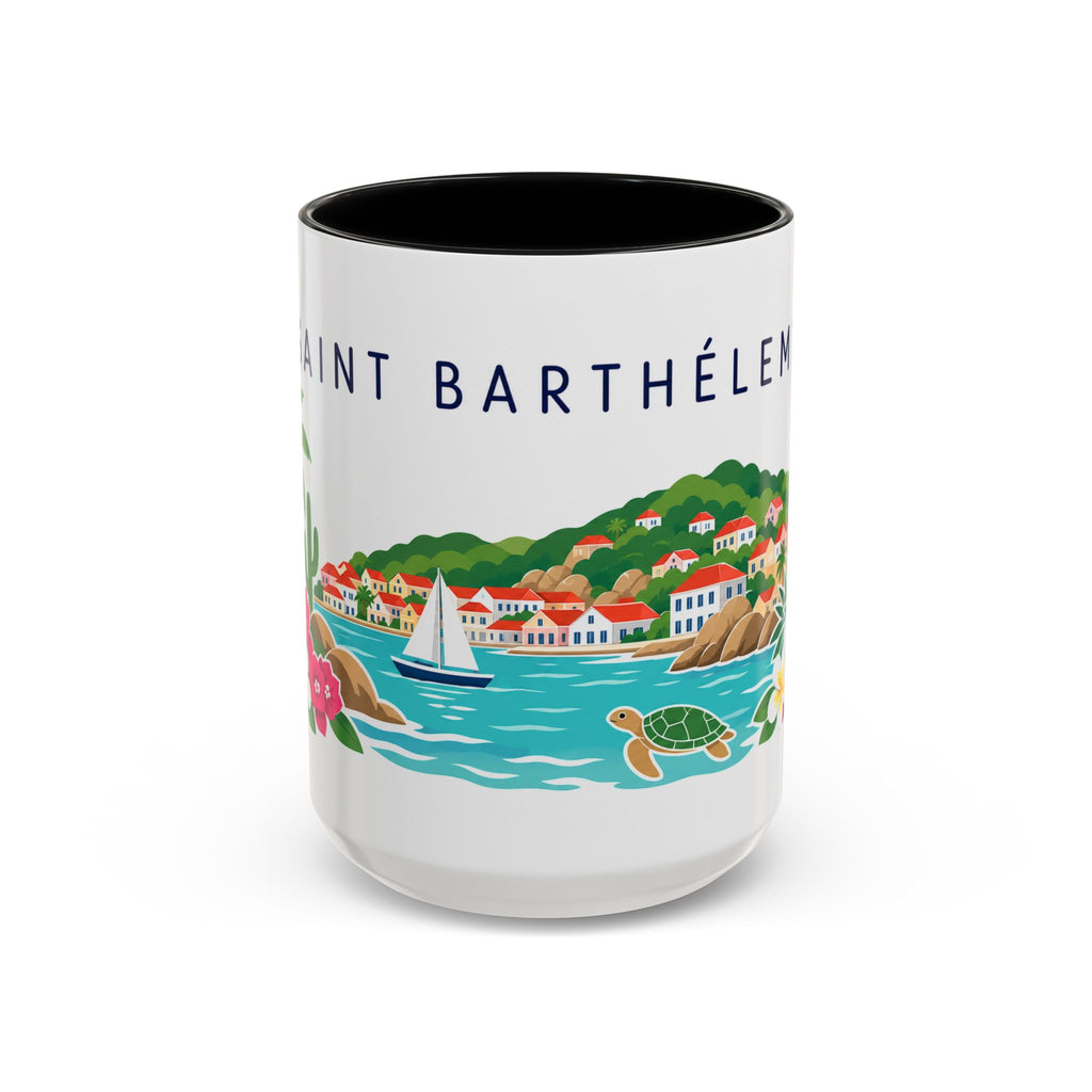 Saint Barthélemy Coffee Mug | Travel Souvenir Accent Mug | Country Gift Ceramic Cup 11oz 15oz