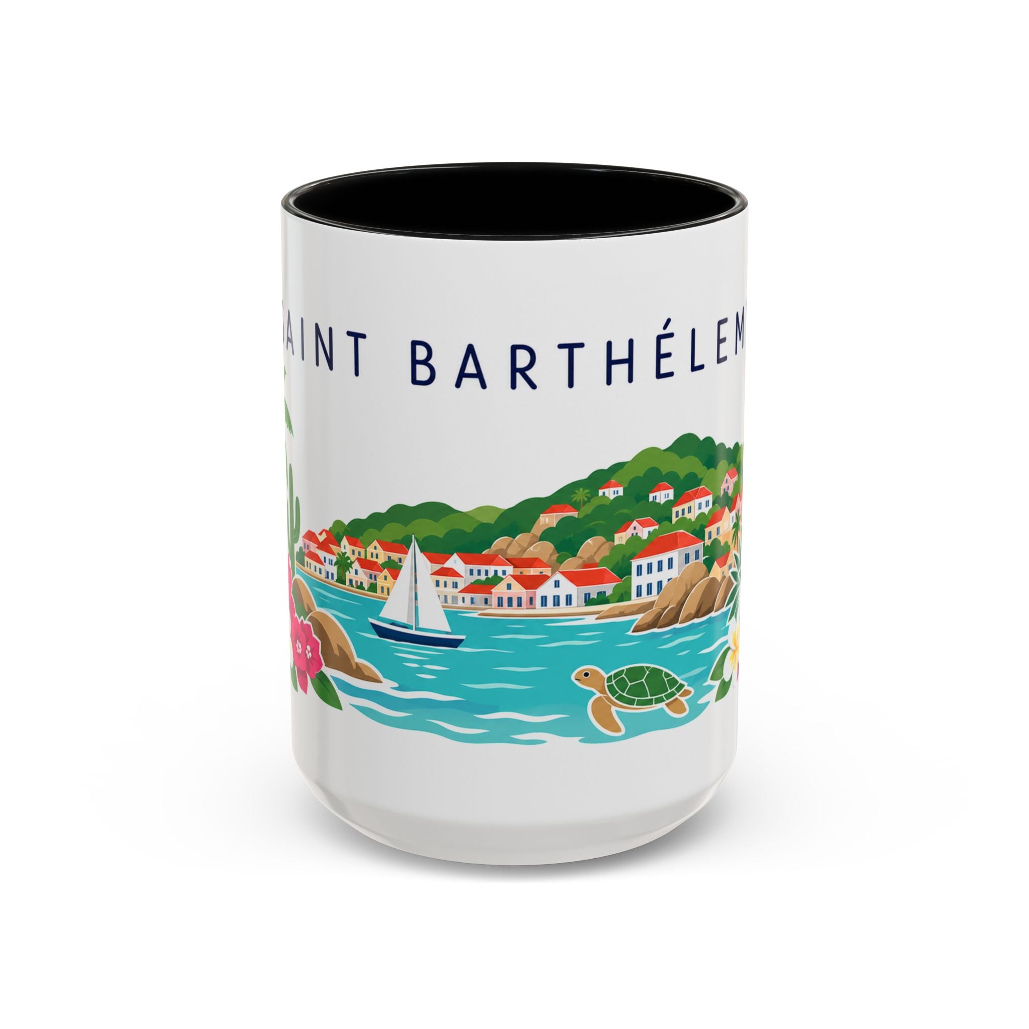Saint Barthélemy Coffee Mug | Travel Souvenir Accent Mug | Country Gift Ceramic Cup 11oz 15oz