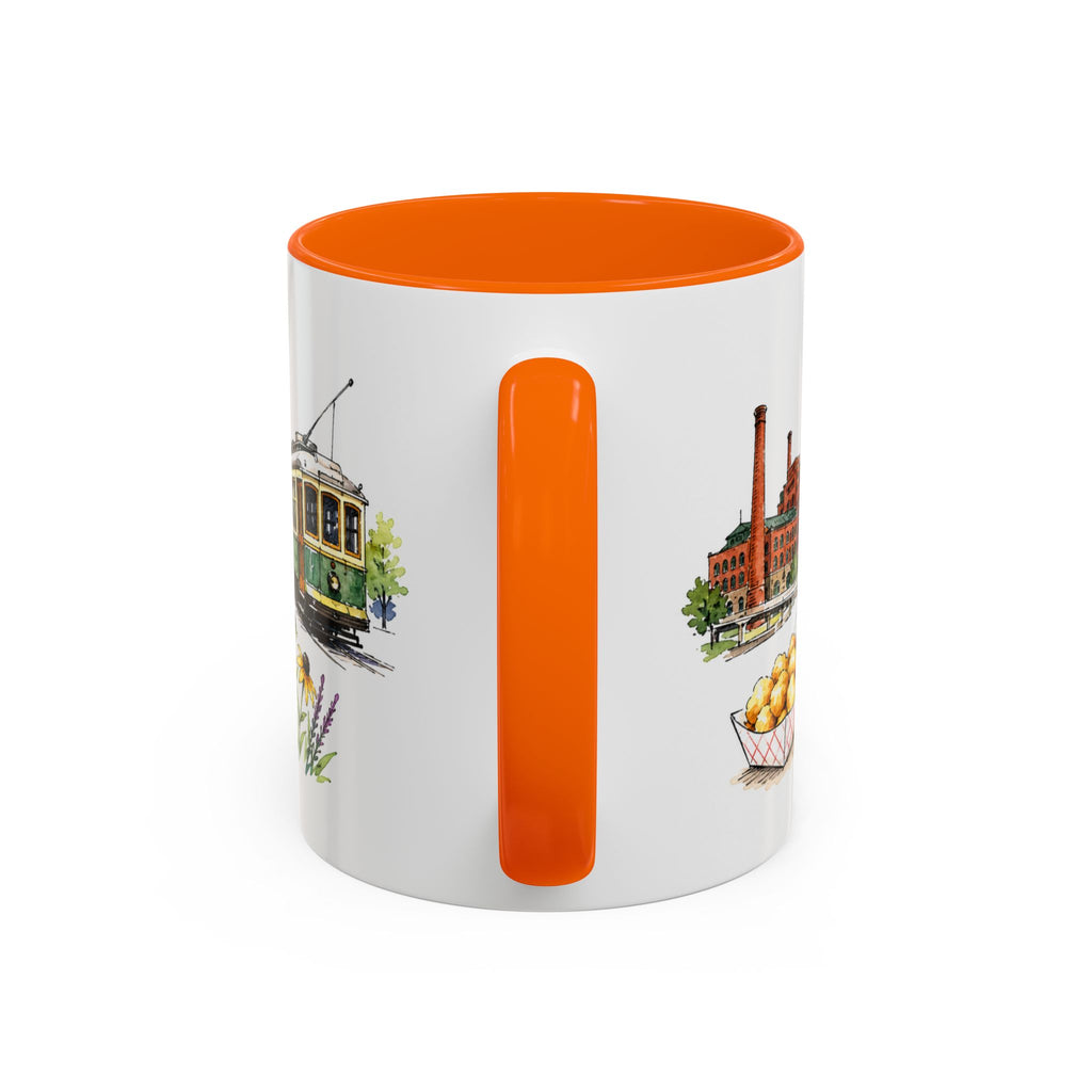 Milwaukee Illustrated Travel Mug | City Souvenir Accent Coffee Mug | 11oz 15oz Ceramic Cup