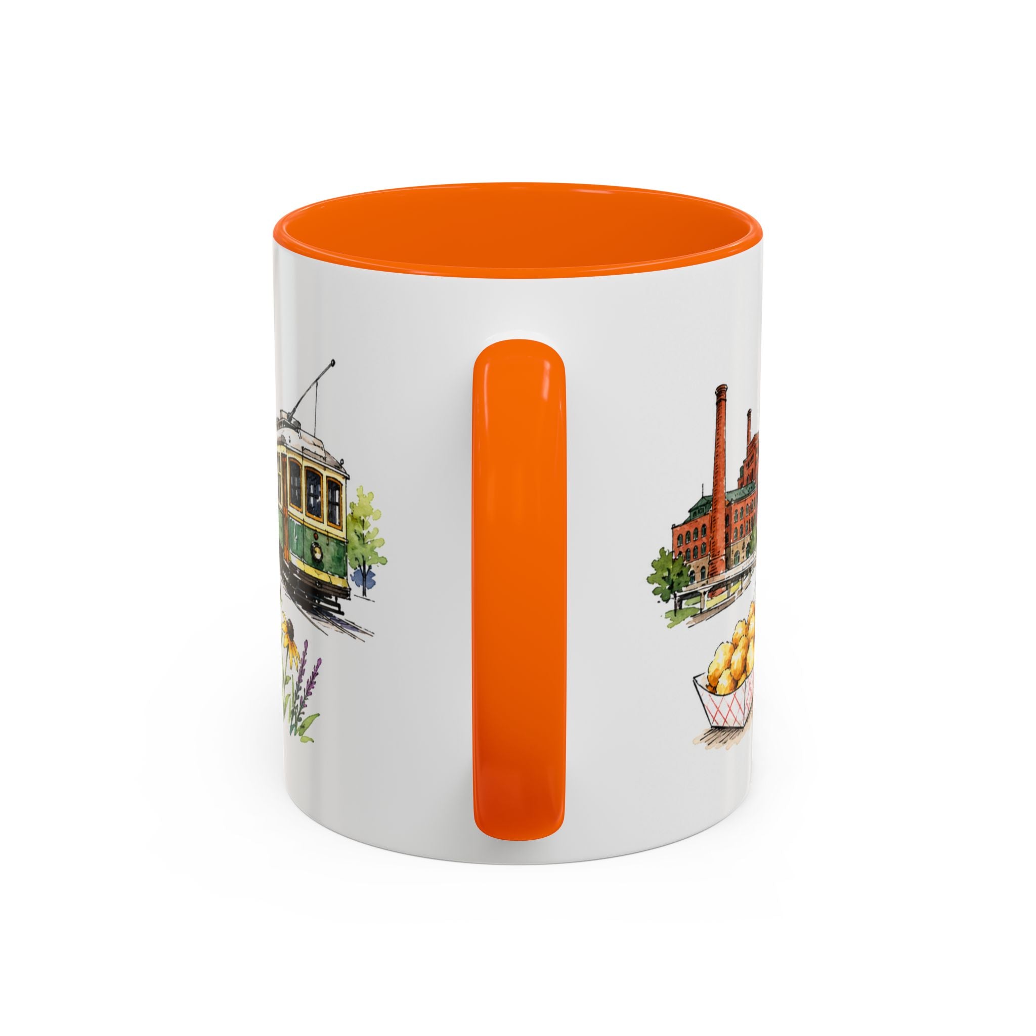 Milwaukee Illustrated Travel Mug | City Souvenir Accent Coffee Mug | 11oz 15oz Ceramic Cup