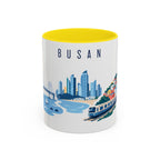 Busan Coffee Mug | South Korea Travel Souvenir | Porcelain Decal City Gift | 11oz 15oz Accent Mug