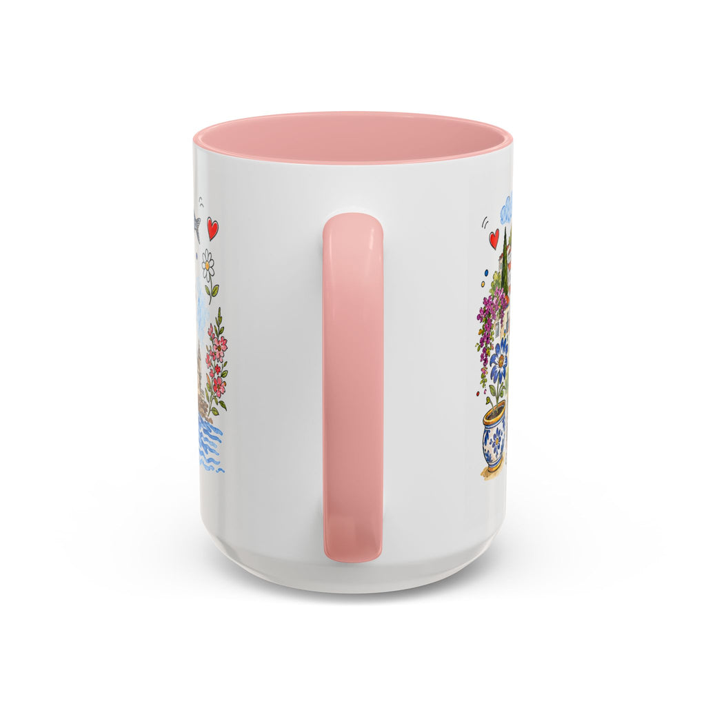 Lisbon Travel Mug | European City Souvenir Accent Coffee Mug | 11oz 15oz Ceramic Cup
