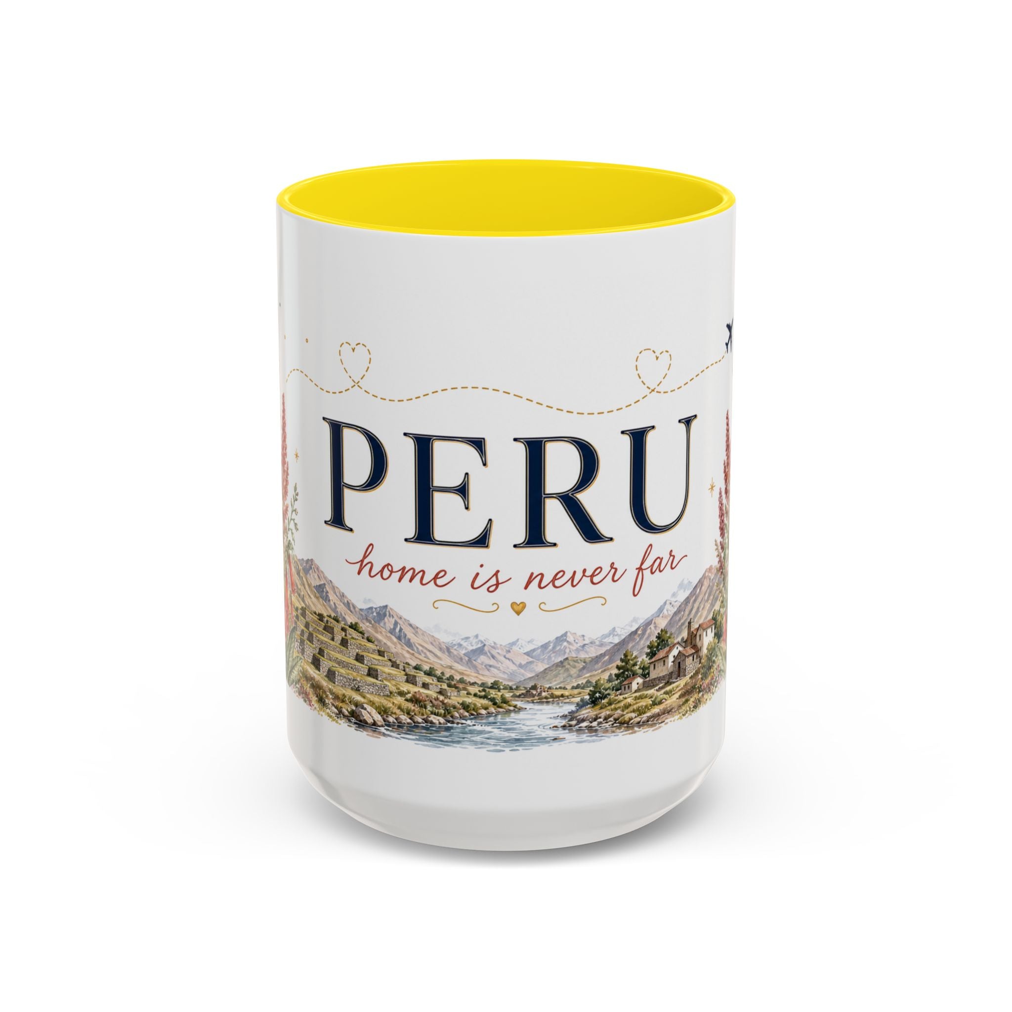 Peru Home Country Mug | Moving Away Gift | Long Distance Friendship | 11 oz 15 oz Accent Mug