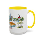 Minneapolis Illustrated Travel Mug | City Souvenir Accent Coffee Mug | 11oz 15oz Ceramic Cup