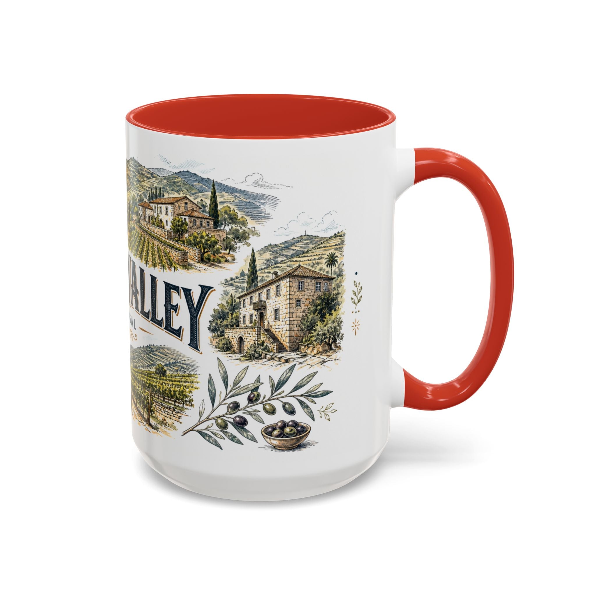 Douro Valley Mug, Portugal Travel Souvenir, Bucket List Gift, Accent Ceramic Coffee Mug 11oz 15oz