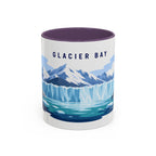 Glacier Bay National Park Coffee Mug | Solid Color Block Park Souvenir | 11oz 15oz Accent Mug