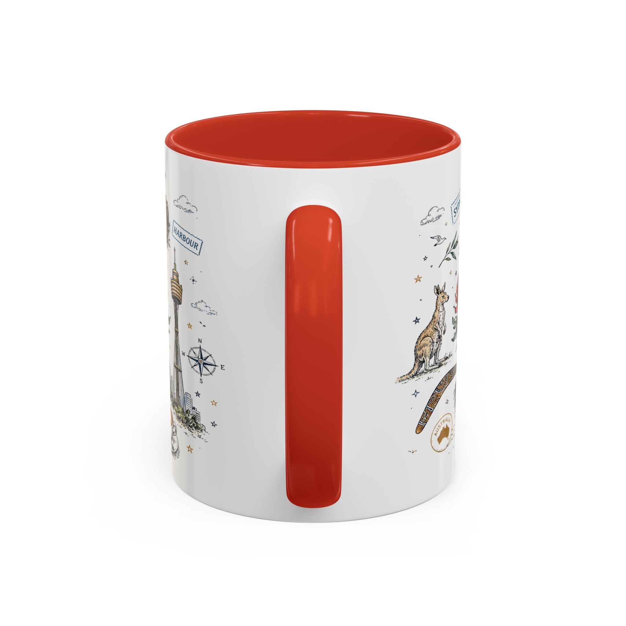 Sydney Coffee Mug | Australia Souvenir Travel Gift | Accent Color Ceramic 11oz 15oz