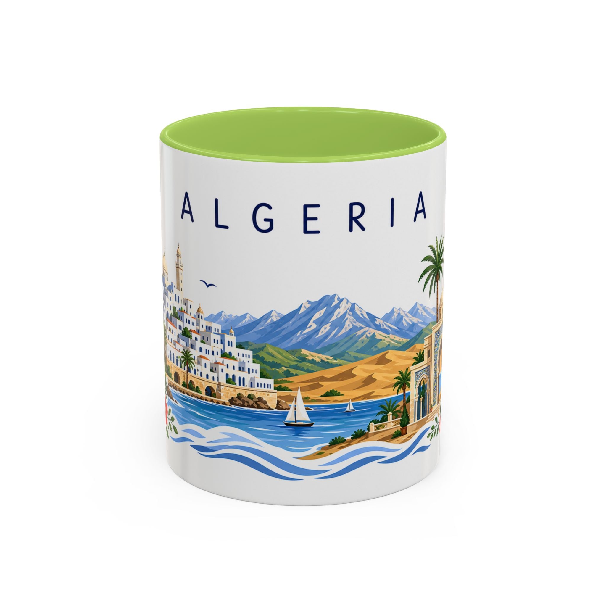 Algeria Coffee Mug | Travel Souvenir Accent Mug | Place Gift Ceramic Cup 11oz 15oz