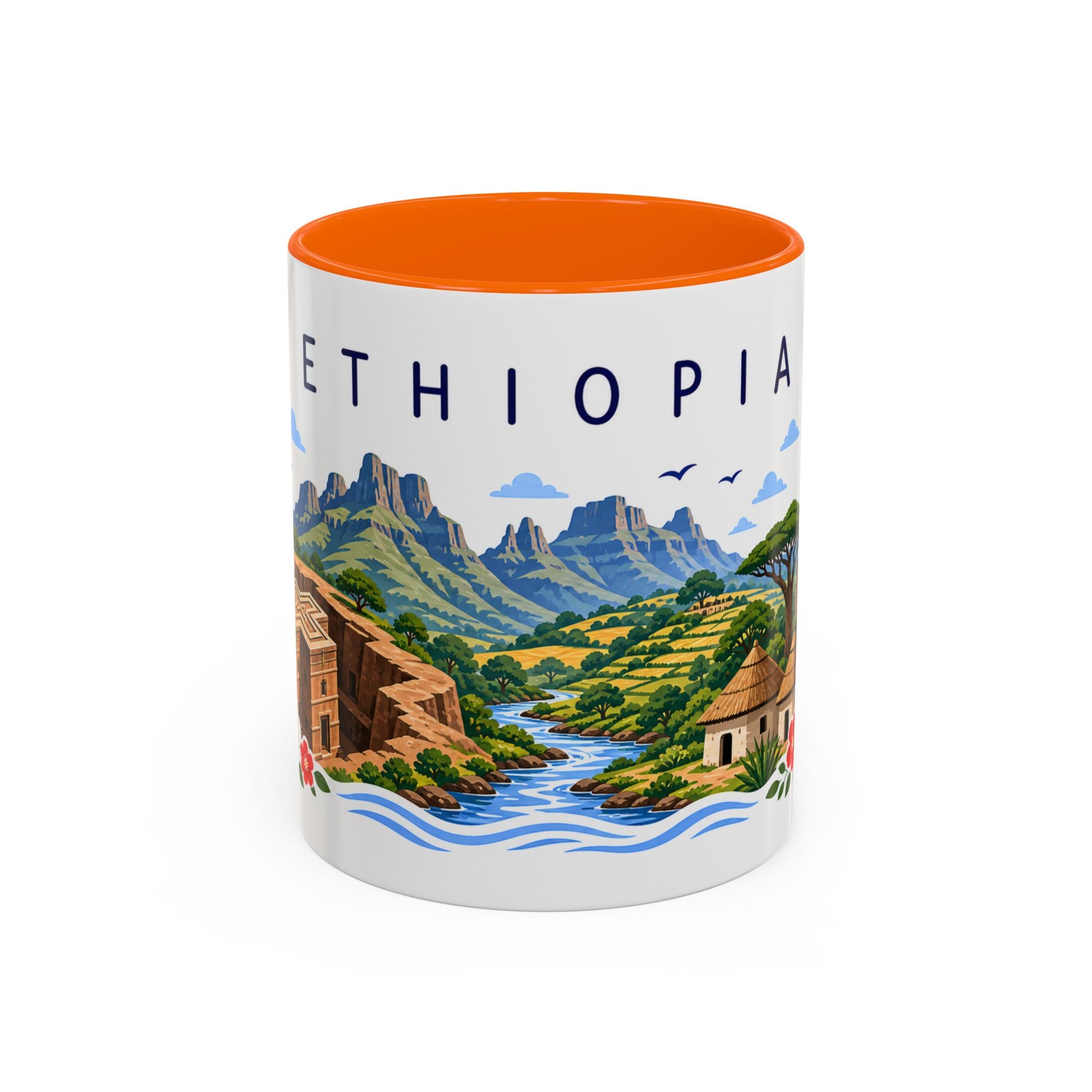 Ethiopia Coffee Mug | Travel Souvenir Accent Mug | Place Gift Ceramic Cup 11oz 15oz