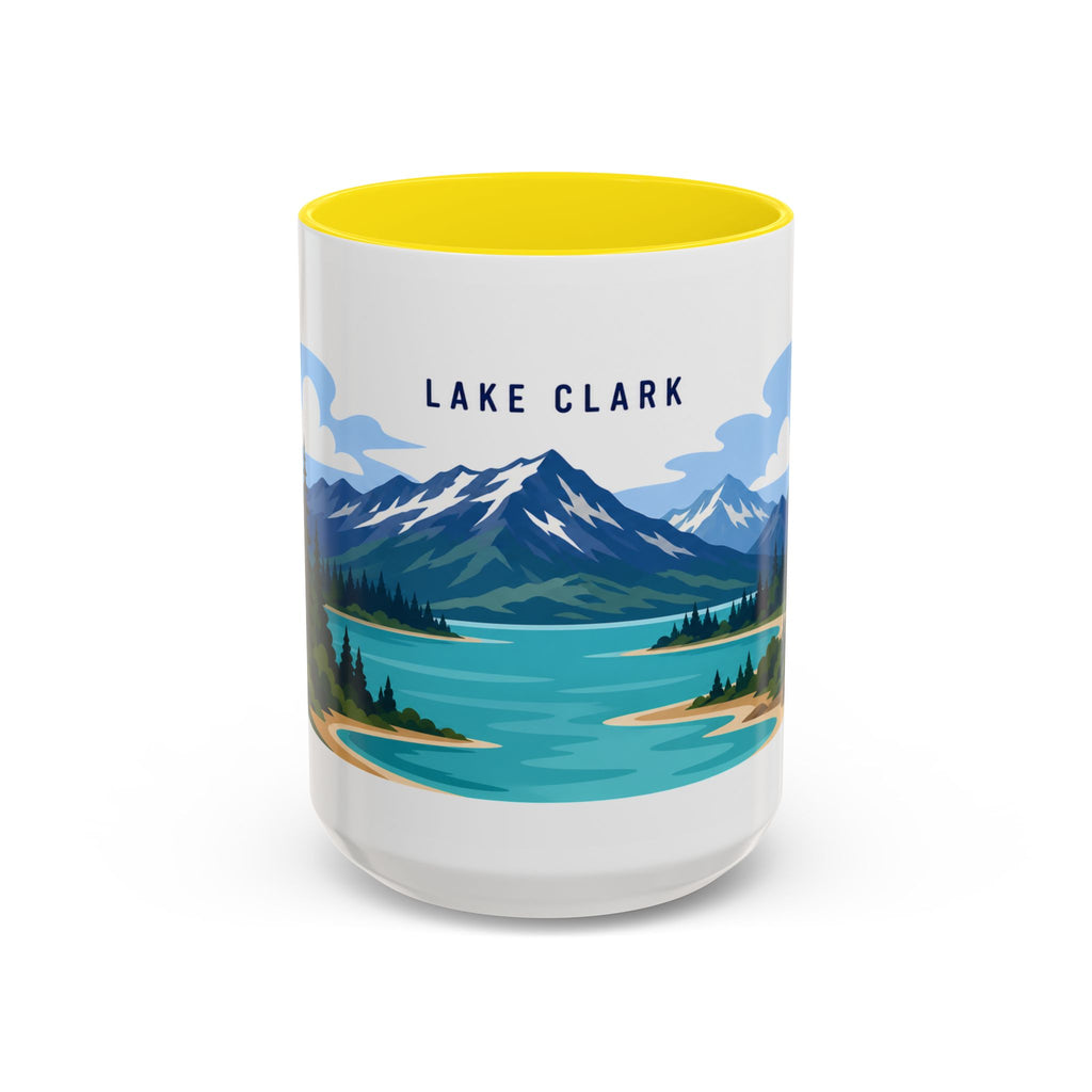 Lake Clark National Park Coffee Mug | Solid Color Block Park Souvenir | 11oz 15oz Accent Mug