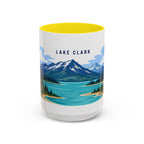 Lake Clark National Park Coffee Mug | Solid Color Block Park Souvenir | 11oz 15oz Accent Mug
