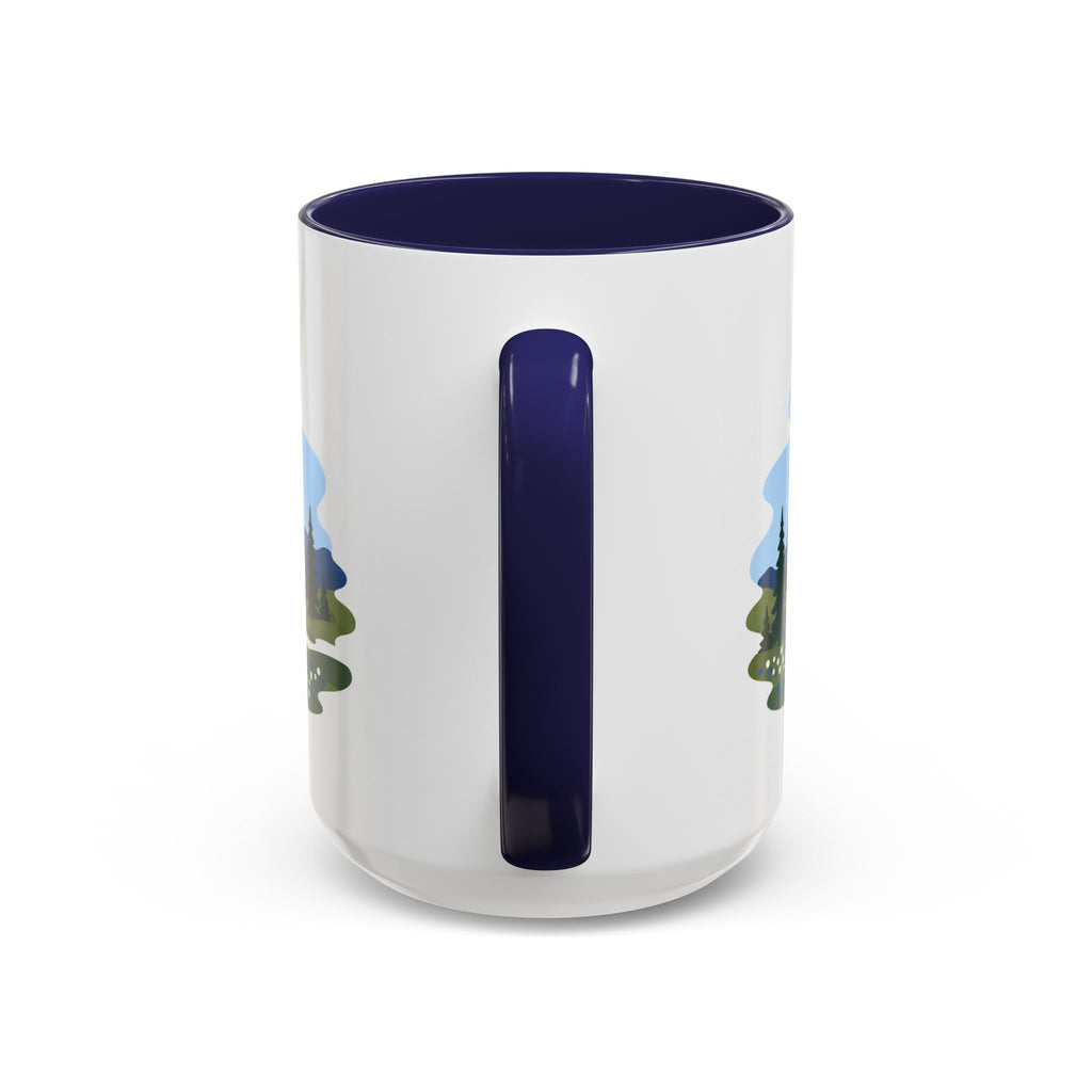 Mount Rainier National Park Coffee Mug | Solid Color Block Park Souvenir | 11oz 15oz Accent Mug