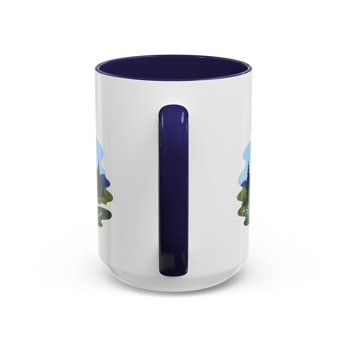 Mount Rainier National Park Coffee Mug | Solid Color Block Park Souvenir | 11oz 15oz Accent Mug