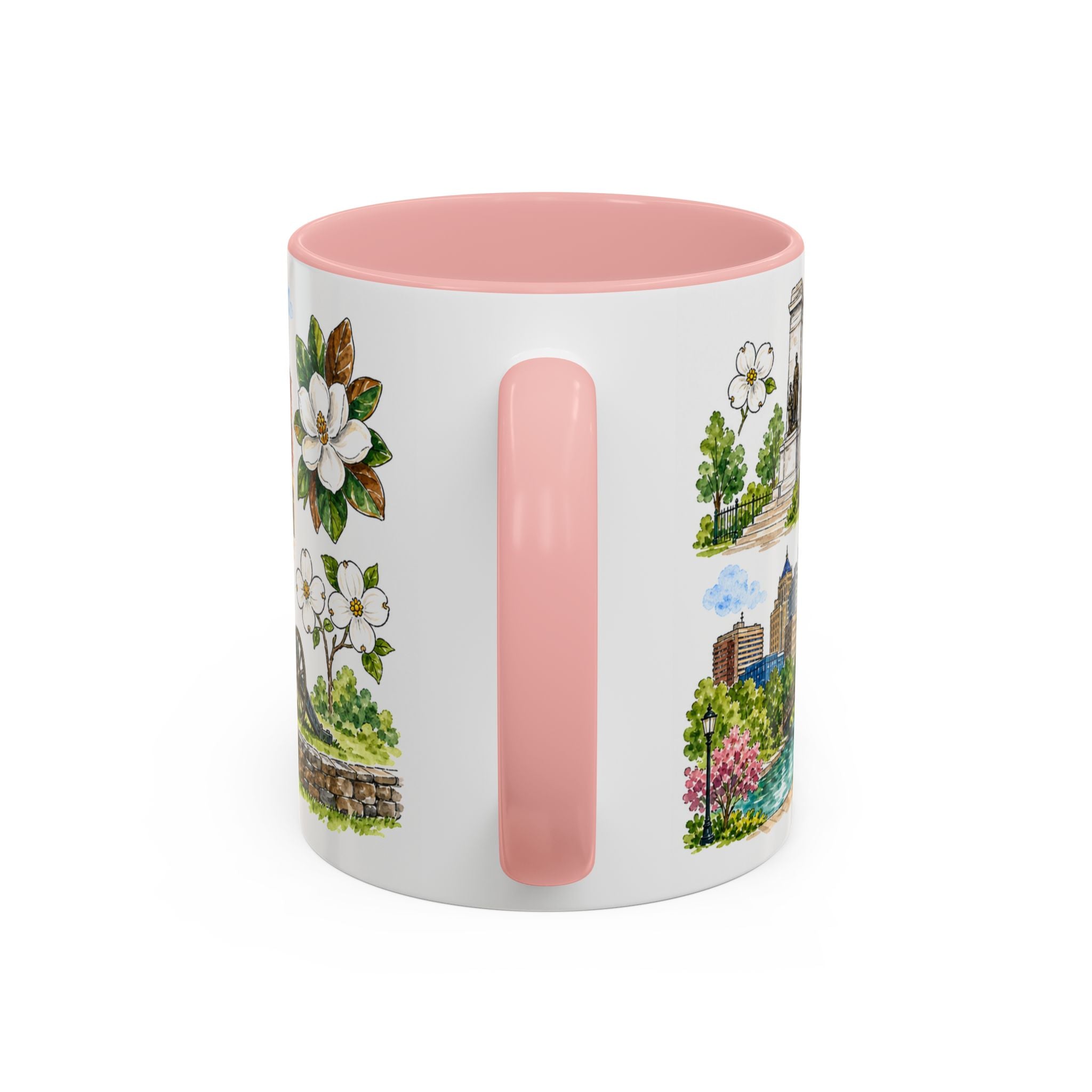 Greensboro Illustrated Travel Mug | City Souvenir Accent Coffee Mug | 11oz 15oz Ceramic Cup
