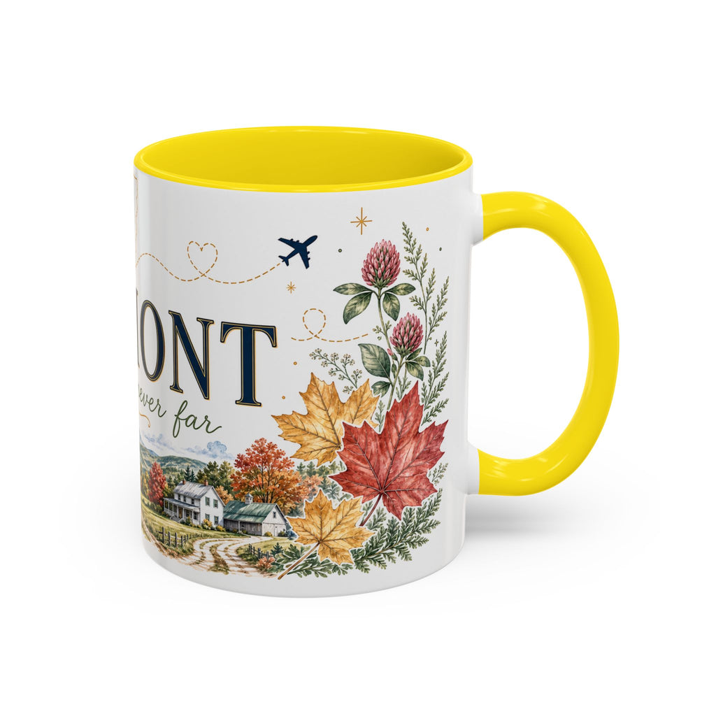 Vermont Home State Mug | Moving Away Gift | Long Distance Friendship Coffee Cup | 11oz 15oz Accent Mug