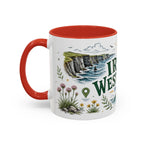 Irish West Coast Coffee Mug | Travel Destination Souvenir Gift | Accent Color Ceramic 11oz 15oz