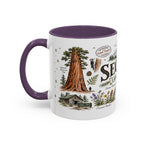 Sequoia Coffee Mug | National Park Hiking California Gift | Accent Color Ceramic 11oz 15oz