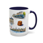 Bordeaux Illustrated Travel Mug | City Souvenir Accent Coffee Mug | 11oz 15oz Ceramic Cup