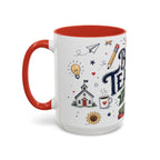 Best Teacher Ever Coffee Mug | Teacher Appreciation Gift | Accent Color Ceramic 11oz 15oz