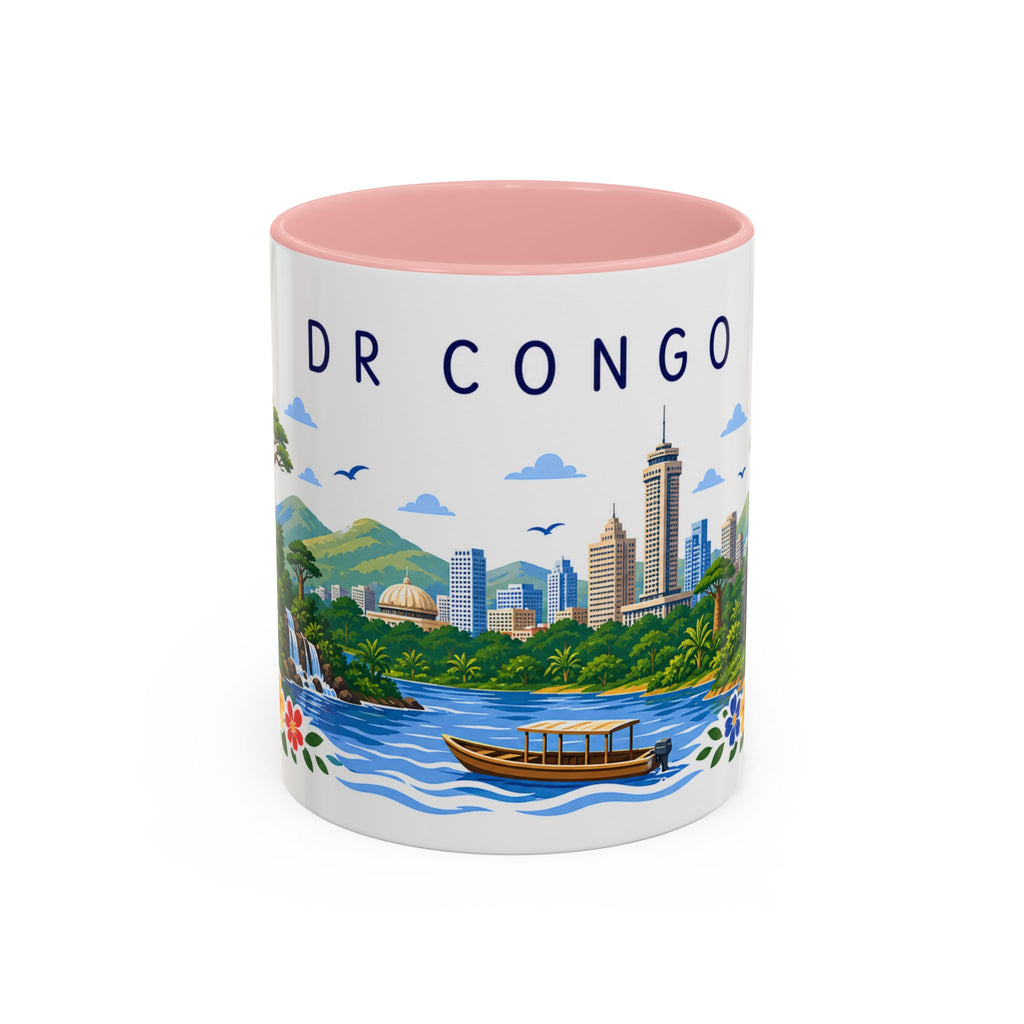 DR Congo Coffee Mug | Travel Souvenir Accent Mug | Place Gift Ceramic Cup 11oz 15oz