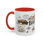 Badlands National Park Coffee Mug | South Dakota Prairie Fossil Hiking Gift | Accent Color Ceramic 11oz 15oz