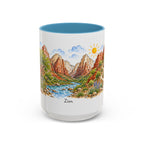 Zion National Park Mug | US Travel Souvenir Accent Coffee Mug | 11oz 15oz Ceramic Cup