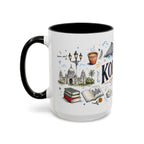 Kolkata Coffee Mug | India Souvenir Travel Gift | Accent Color Ceramic 11oz 15oz