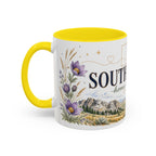 South Dakota State Map Mug | Botanical Accents, Homesick Gift (11oz or 15oz)