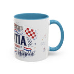 Croatia Soccer Coffee Mug | World Cup Fan Gift | Accent Color Ceramic 11oz 15oz Match Day Cup