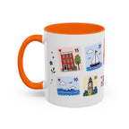 Boston Coffee Mug | Postage Stamp Collage Mug | Travel Souvenir Accent Cup 11oz 15oz