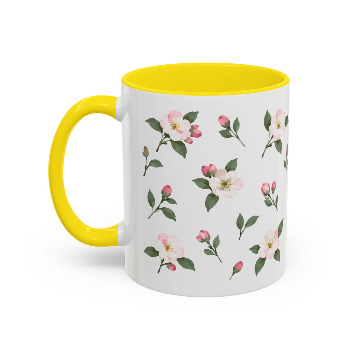 Michigan Apple Blossom Mug, State Flower Floral Coffee Cup, 11oz Botanical Gift