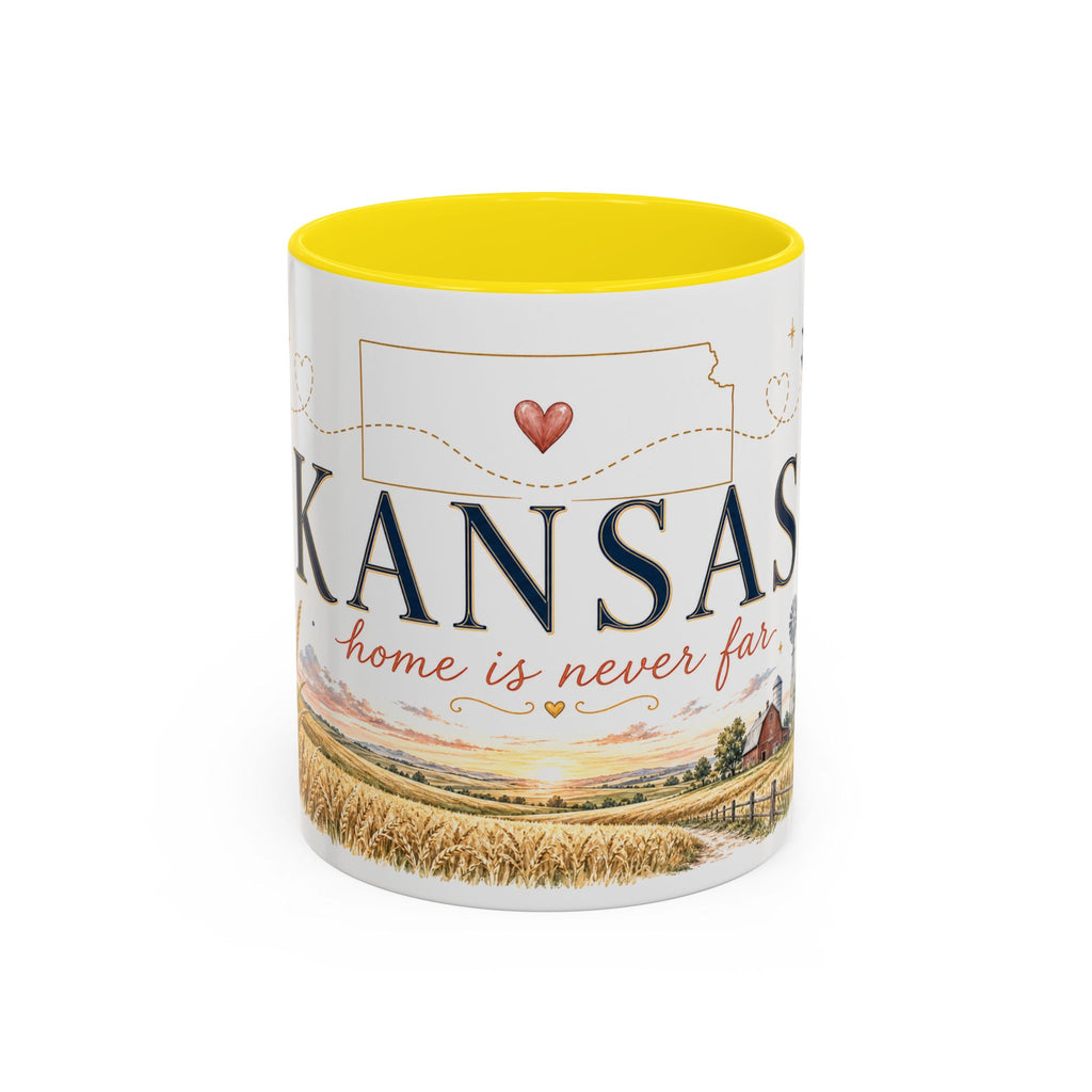 Kansas Home State Mug | Sunflower Prairie Landscape Coffee Cup
