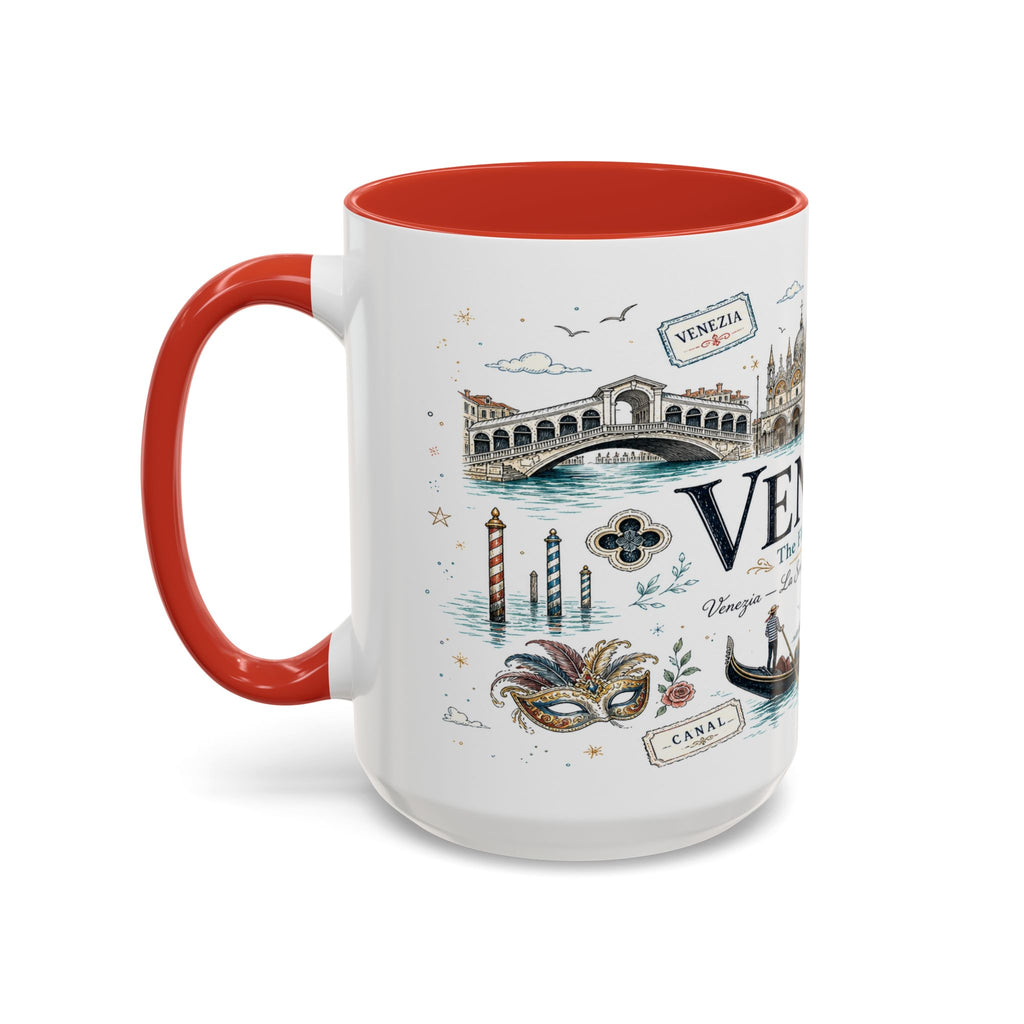 Venice Coffee Mug | Italy Souvenir Travel Gift | Accent Color Ceramic 11oz 15oz