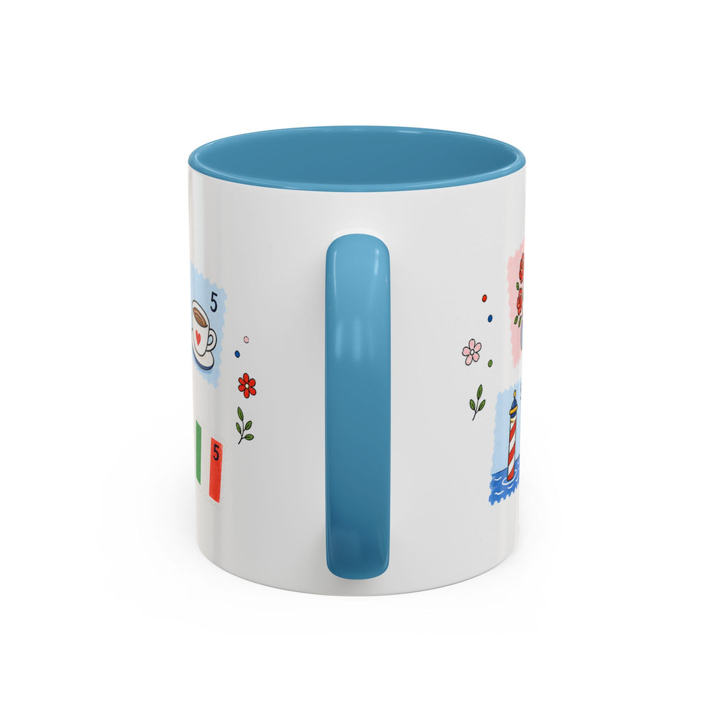 Venice Coffee Mug | Postage Stamp Collage Mug | Travel Souvenir Accent Cup 11oz 15oz