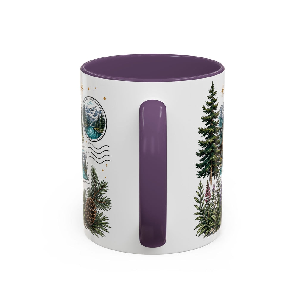 Banff Lake Louise Coffee Mug | Travel Destination Souvenir Gift | Accent Color Ceramic 11oz 15oz
