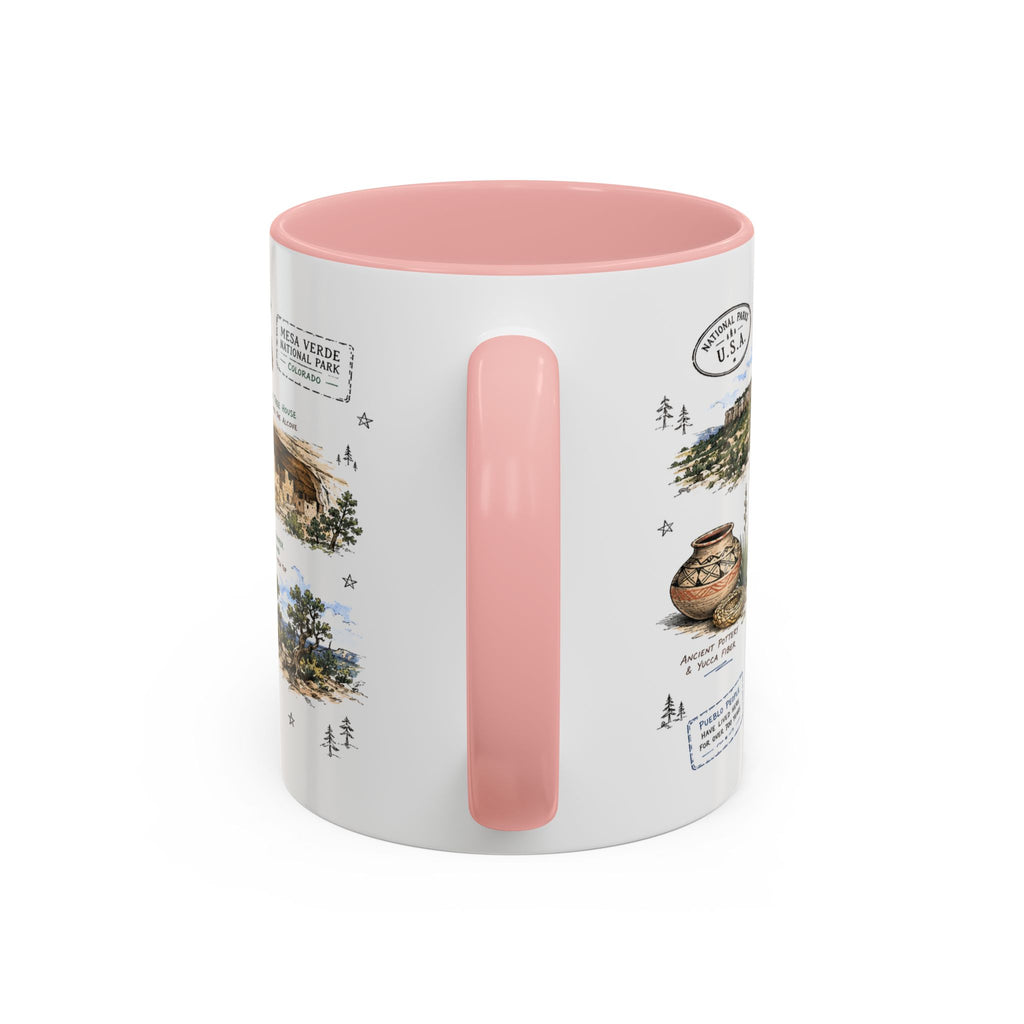 Mesa Verde National Park Coffee Mug | Colorado Ancient Cliff Dwellings Gift | Accent Color Ceramic 11oz 15oz