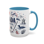 O Canada True North Coffee Mug | Canadian Pride Gift | Accent Color Ceramic 11oz 15oz