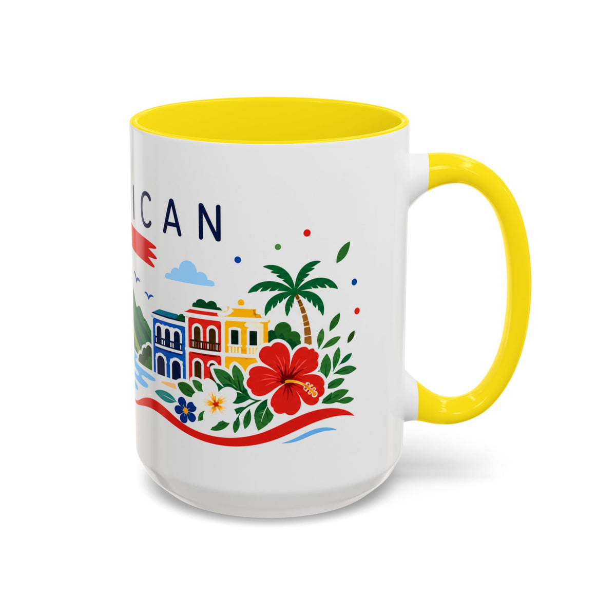 Dominican Republic Coffee Mug | Travel Souvenir Accent Mug | Country Gift Ceramic Cup 11oz 15oz