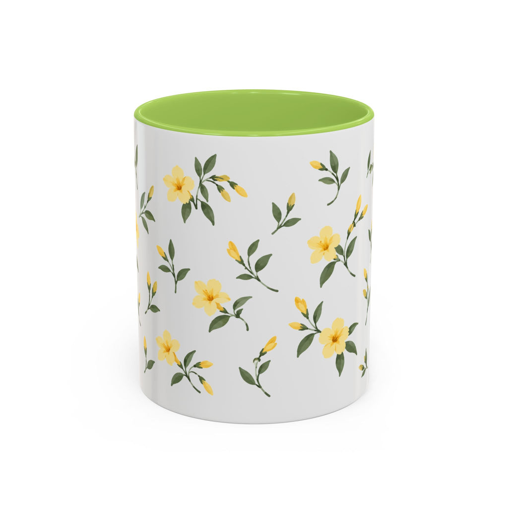 South Carolina Yellow Jessamine Mug, State Flower Floral Coffee Cup, 11oz Botanical Gift