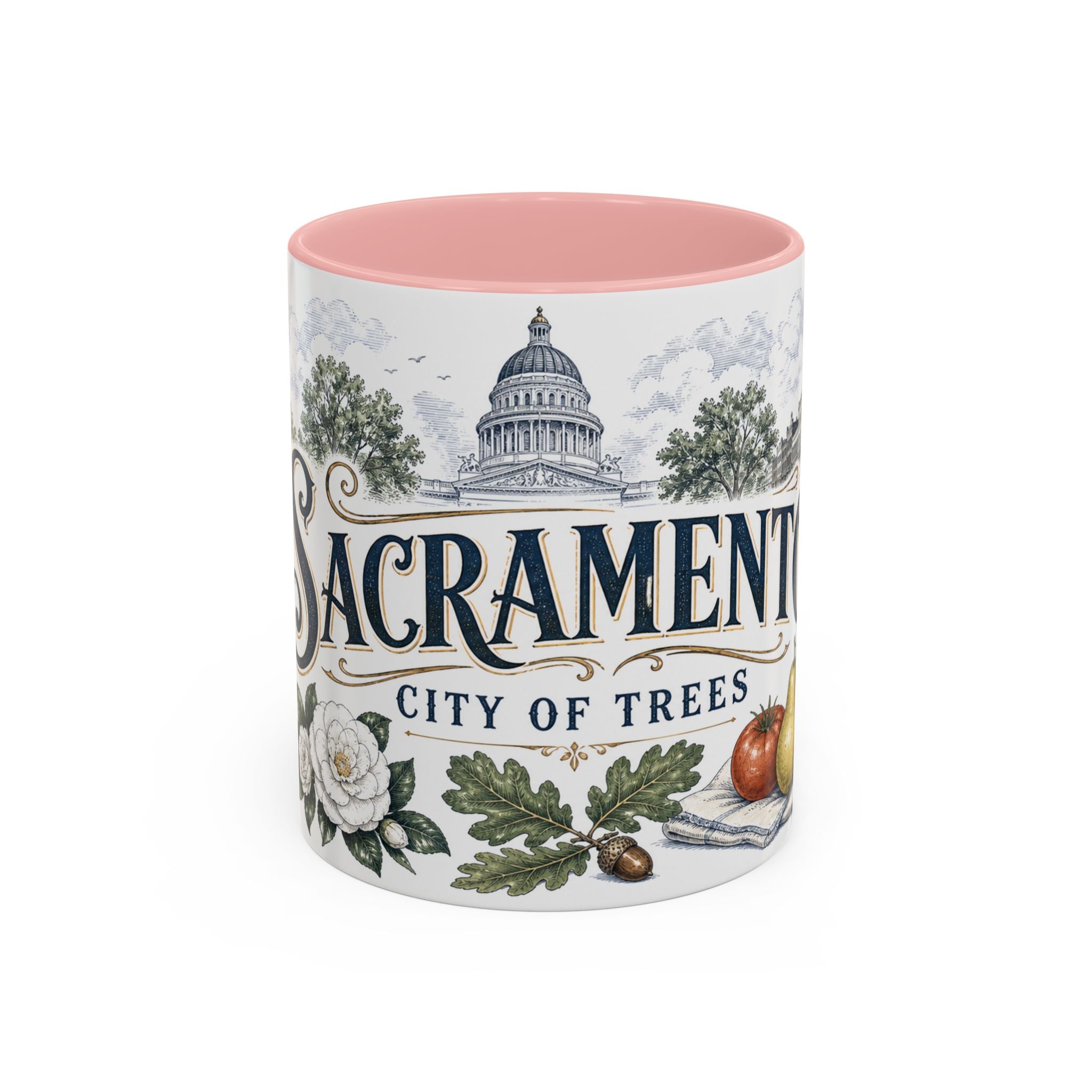Sacramento Coffee Mug | United States Travel Souvenir | Vintage Illustrated City Gift | 11 oz 15 oz Accent Mug