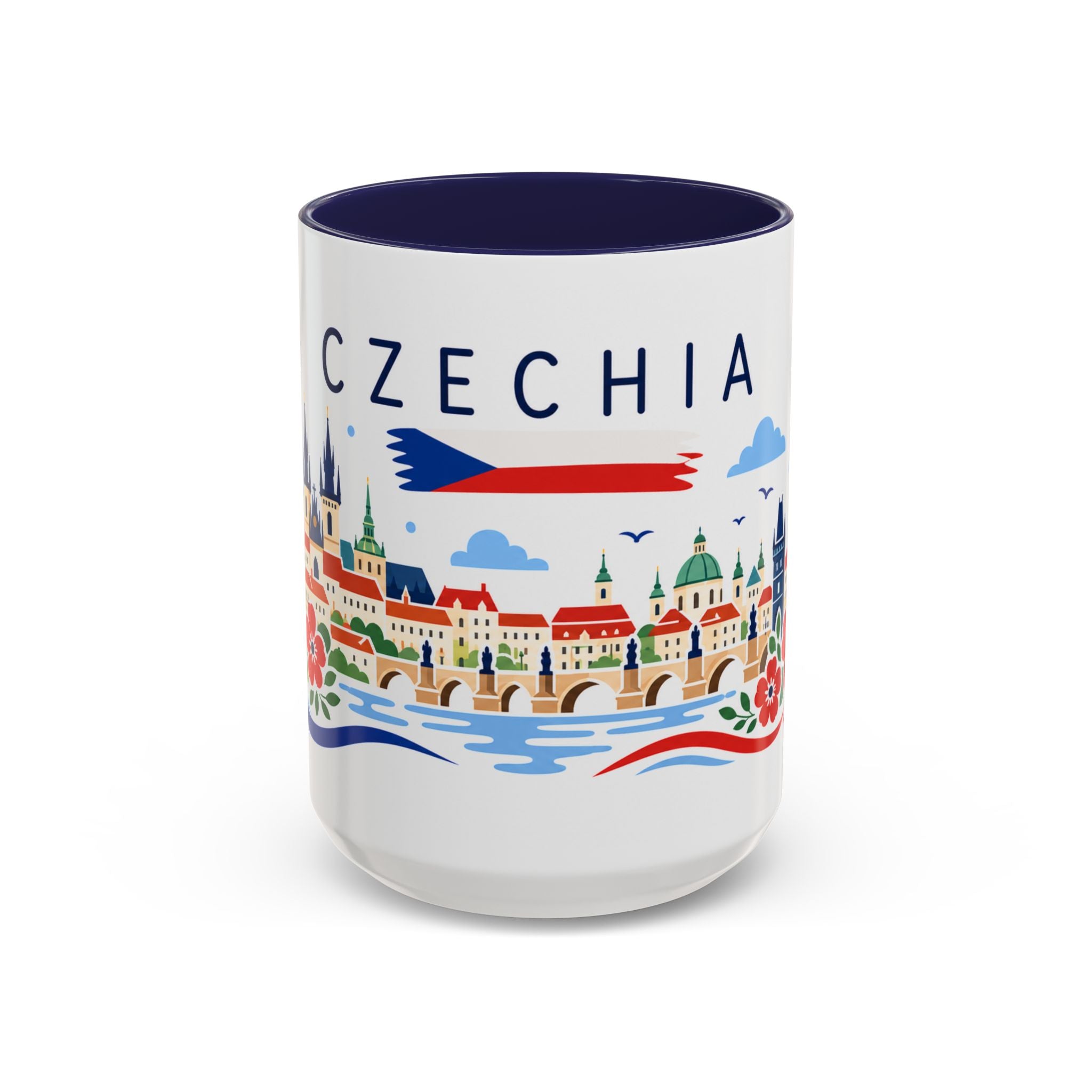 Czechia Coffee Mug | Travel Souvenir Accent Mug | Country Gift Ceramic Cup 11oz 15oz