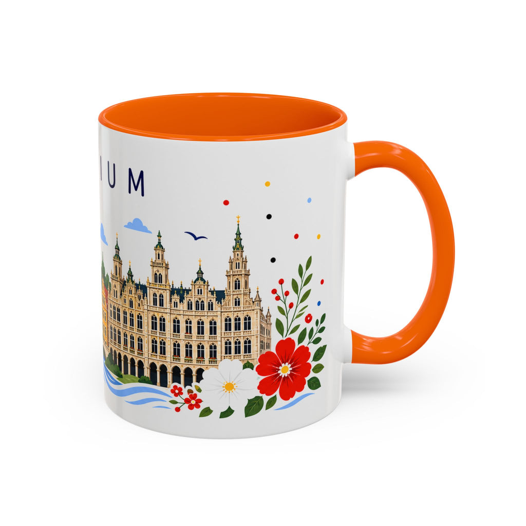 Belgium Coffee Mug | Travel Souvenir Accent Mug | Place Gift Ceramic Cup 11oz 15oz