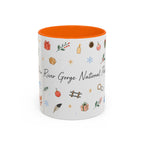New River Gorge National Park Christmas Mug | Watercolor Travel Souvenir | Holiday Gift | Accent Ceramic Coffee Cup 11oz 15oz