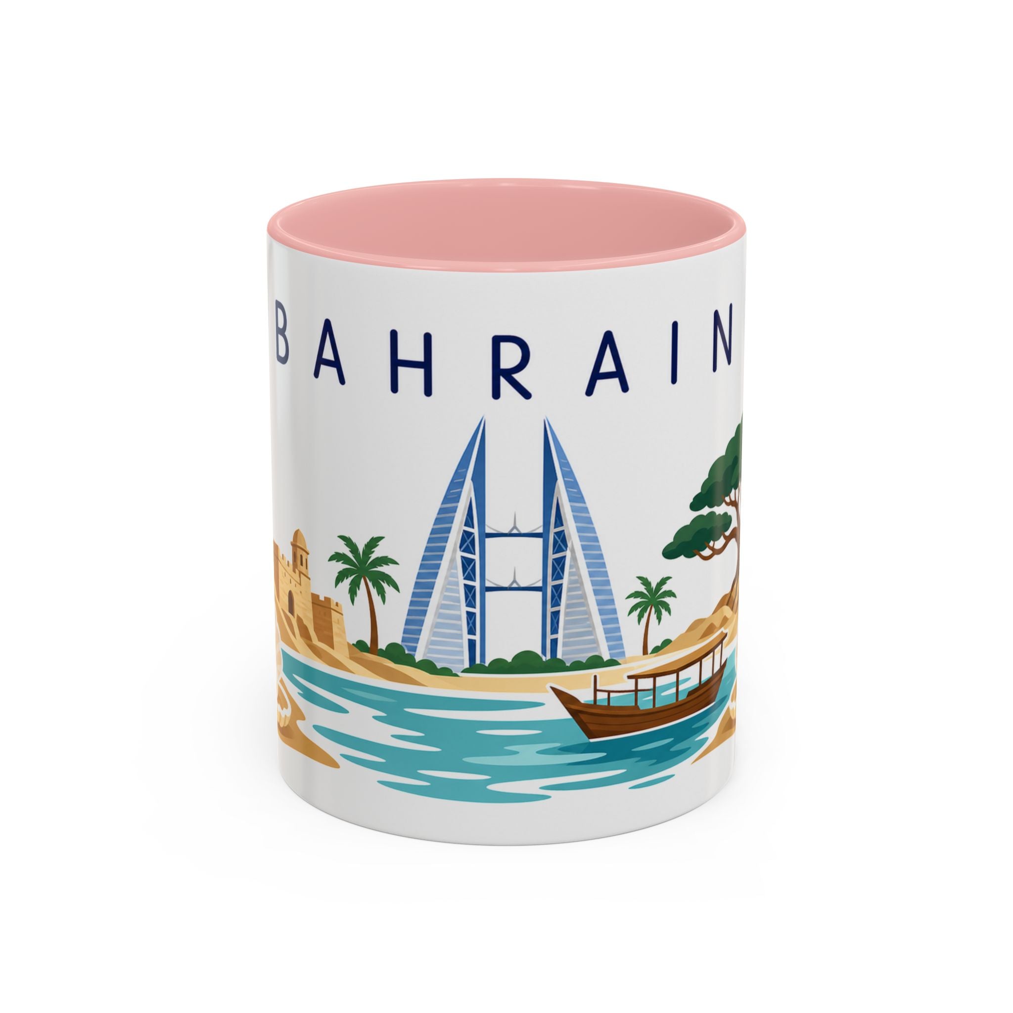 Bahrain Coffee Mug | Travel Souvenir Accent Mug | Country Gift Ceramic Cup 11oz 15oz