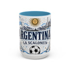 Argentina Soccer Coffee Mug | Soccer Fan Gift | Accent Color Ceramic 11oz 15oz Match Day Cup