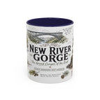 New River Gorge National Park Coffee Mug | West Virginia River Canyon Climbing Gift | Accent Color Ceramic 11oz 15oz