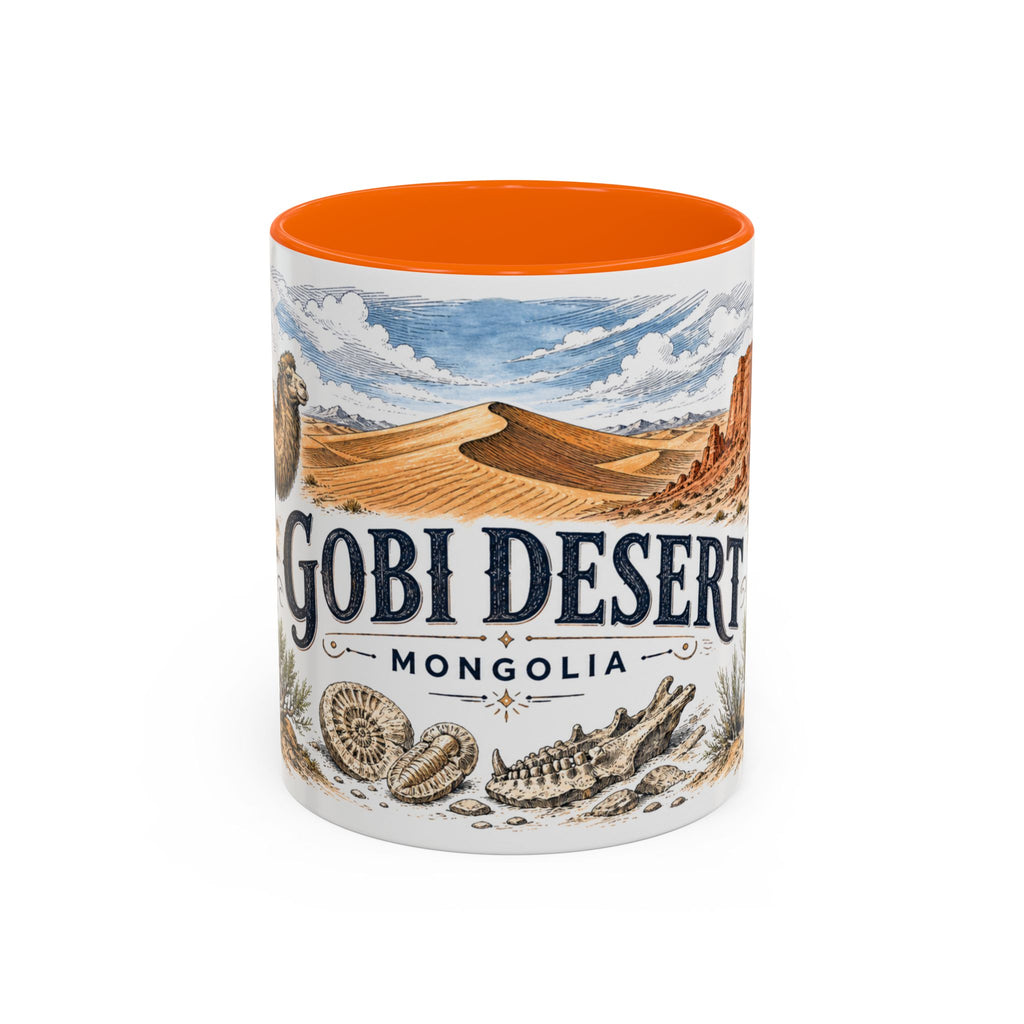 Gobi Desert Mug, Mongolia Travel Souvenir, Bucket List Gift, Accent Ceramic Coffee Mug 11oz 15oz