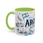 Argentina Soccer Coffee Mug | Soccer Fan Gift | Accent Color Ceramic 11oz 15oz Match Day Cup
