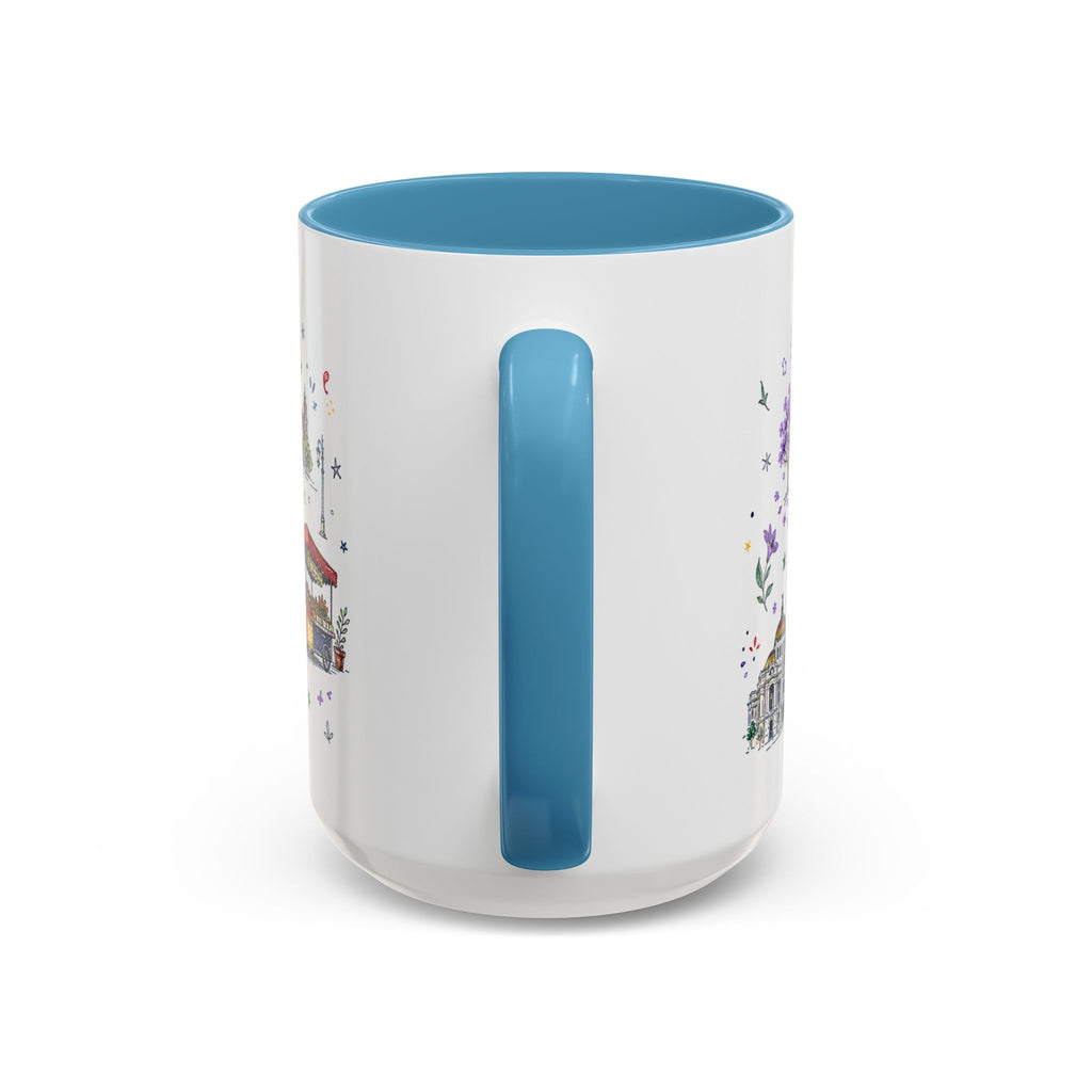 Mexico City Coffee Mug | Mexico Souvenir Travel Gift | Accent Color Ceramic 11oz 15oz